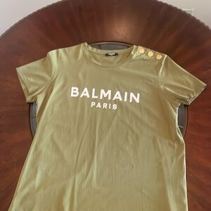 Balmain Olive Green T-Shirt
